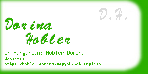 dorina hobler business card